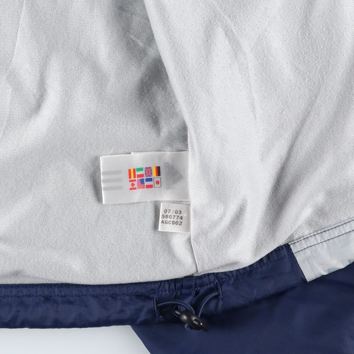 00'S Adidas nylon jacket, men's size L Nylon navy blue type Vintage Second Hand