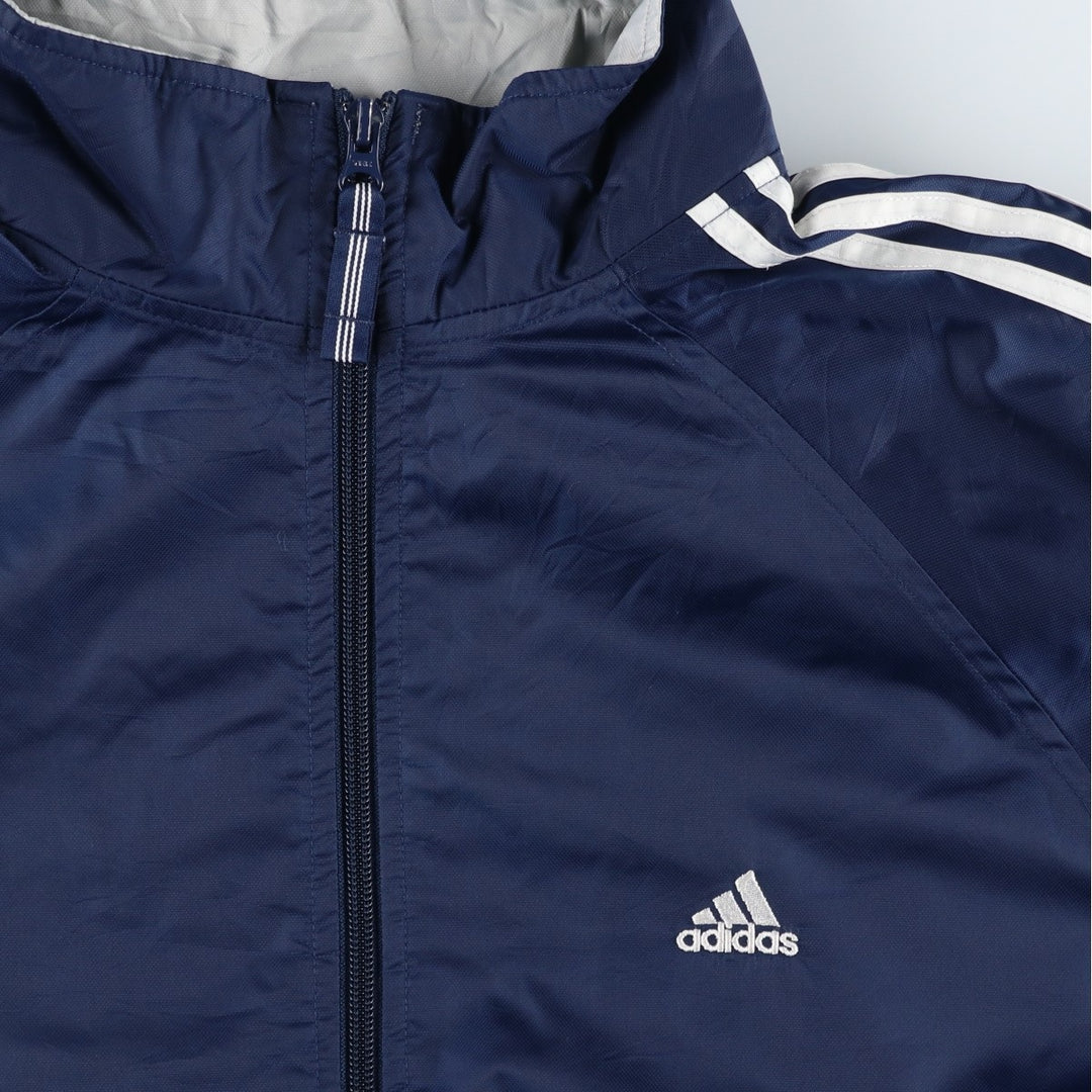 00'S Adidas nylon jacket, men's size L Nylon navy blue type Vintage Second Hand