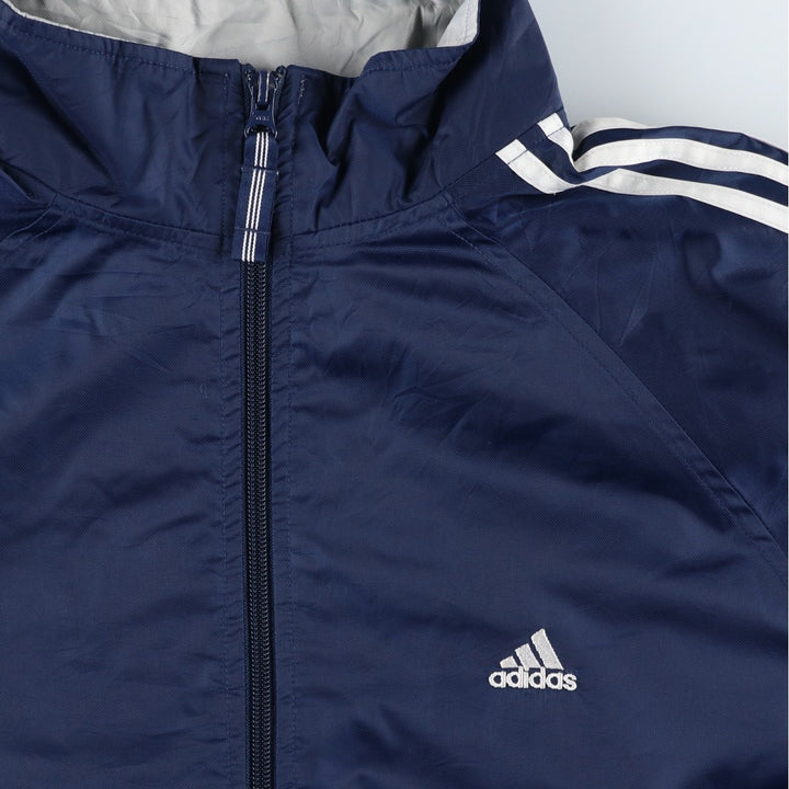 00'S Adidas nylon jacket, men's size L Nylon navy blue type Vintage Second Hand