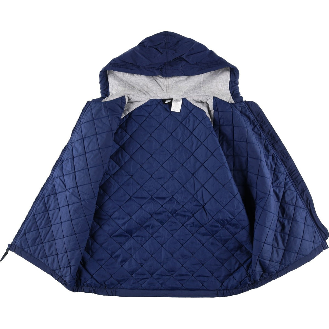 90'S Nike Padded Parka Puffer Jacket Men's Size L Vintage Nylon navy blue type Vintage Second Hand
