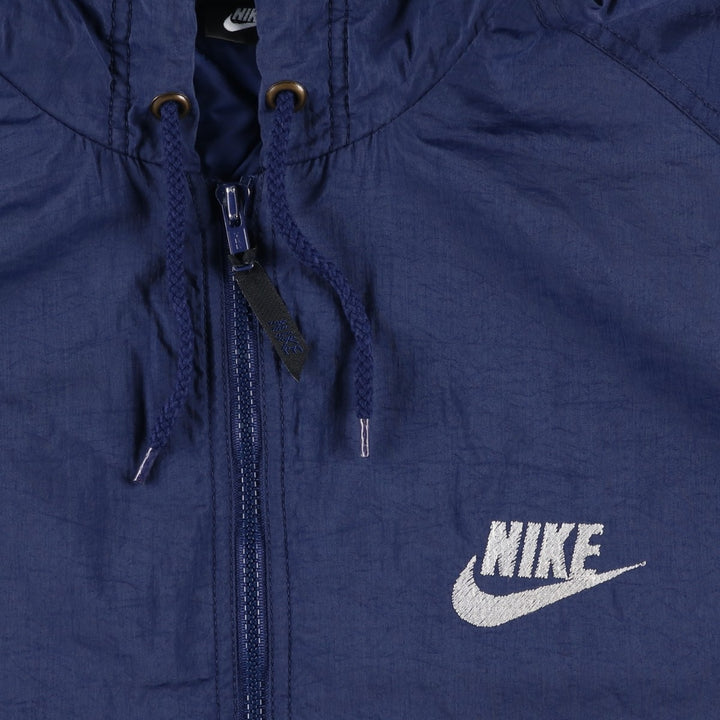 90'S Nike Padded Parka Puffer Jacket Men's Size L Vintage Nylon navy blue type Vintage Second Hand