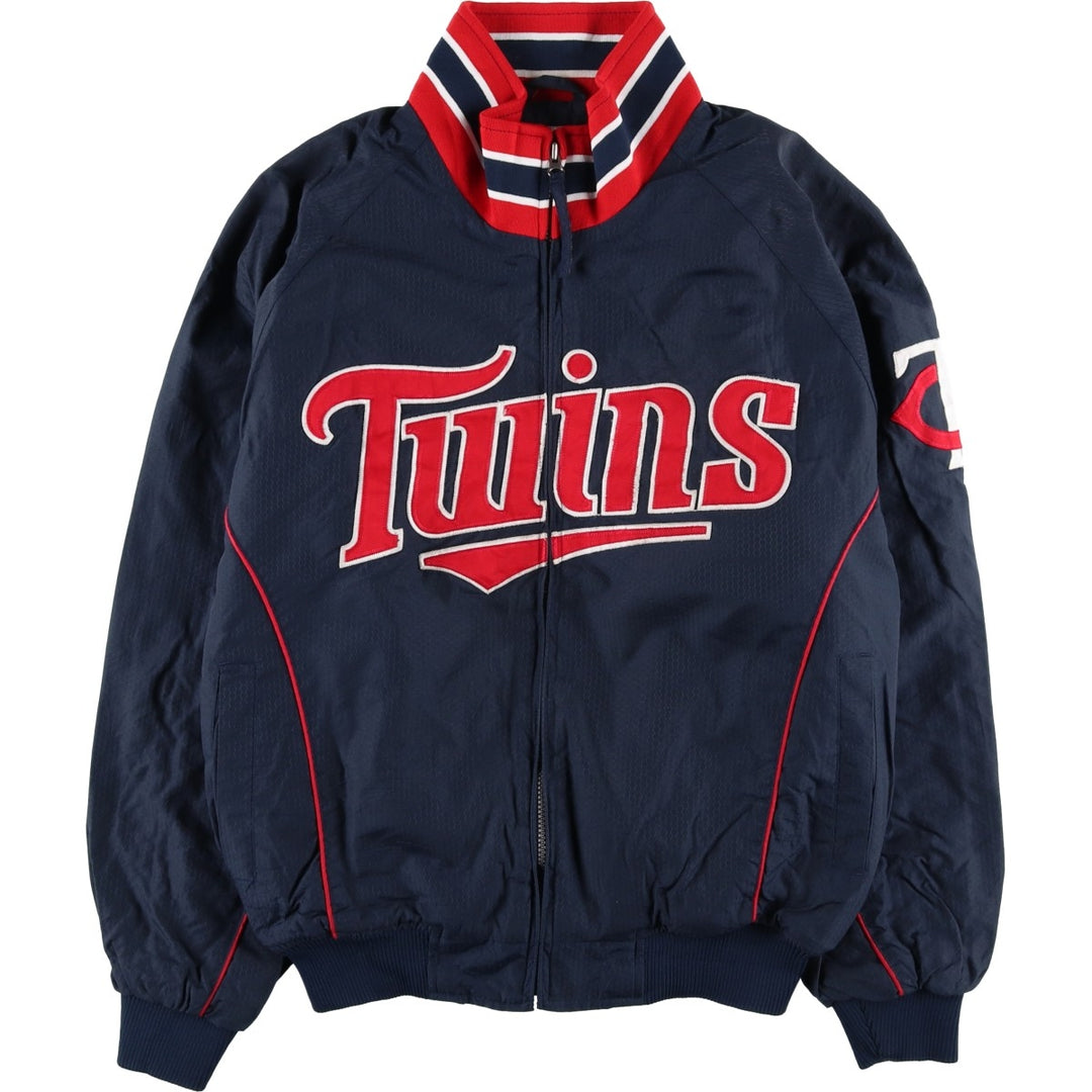 90s-00'S Majestic MLB Minnesota Twins Padded Puffer Jacket, Men's Size Medium Nylon navy blue type Vintage Second Hand