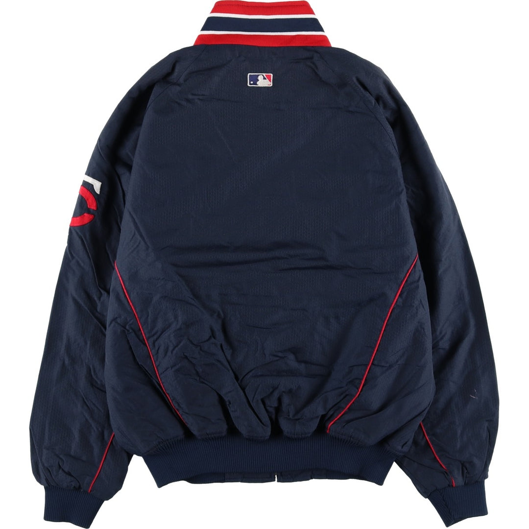 90s-00'S Majestic MLB Minnesota Twins Padded Puffer Jacket, Men's Size Medium Nylon navy blue type Vintage Second Hand