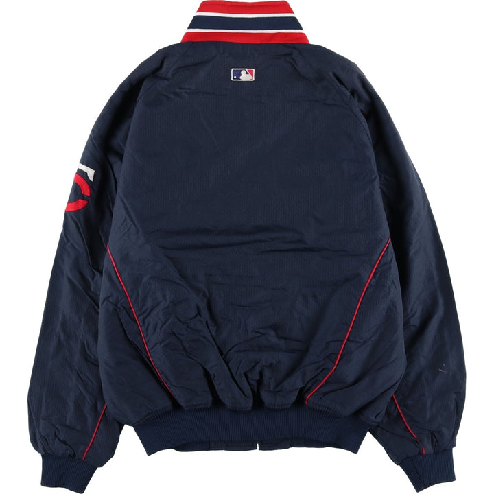 90s-00'S Majestic MLB Minnesota Twins Padded Puffer Jacket, Men's Size Medium Nylon navy blue type Vintage Second Hand