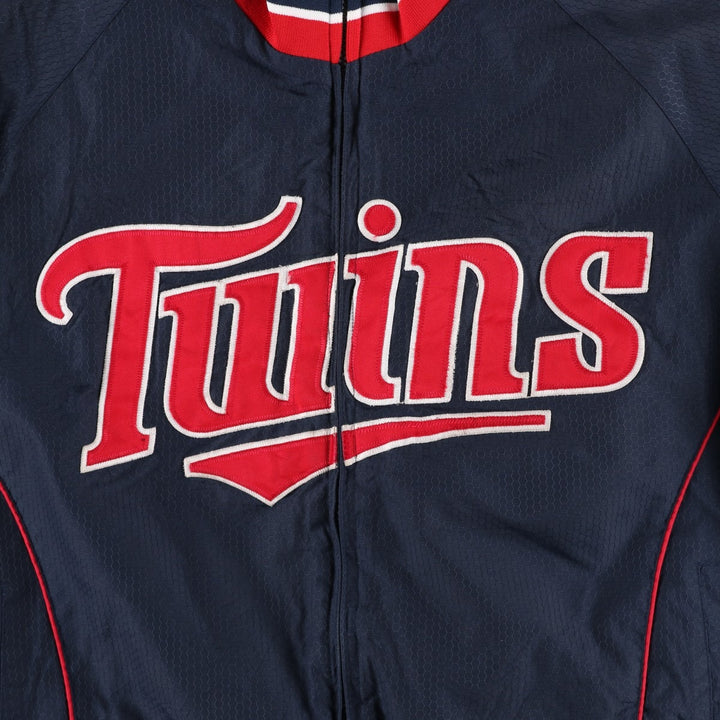 90s-00'S Majestic MLB Minnesota Twins Padded Puffer Jacket, Men's Size Medium Nylon navy blue type Vintage Second Hand
