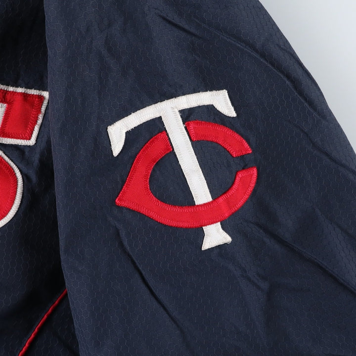90s-00'S Majestic MLB Minnesota Twins Padded Puffer Jacket, Men's Size Medium Nylon navy blue type Vintage Second Hand