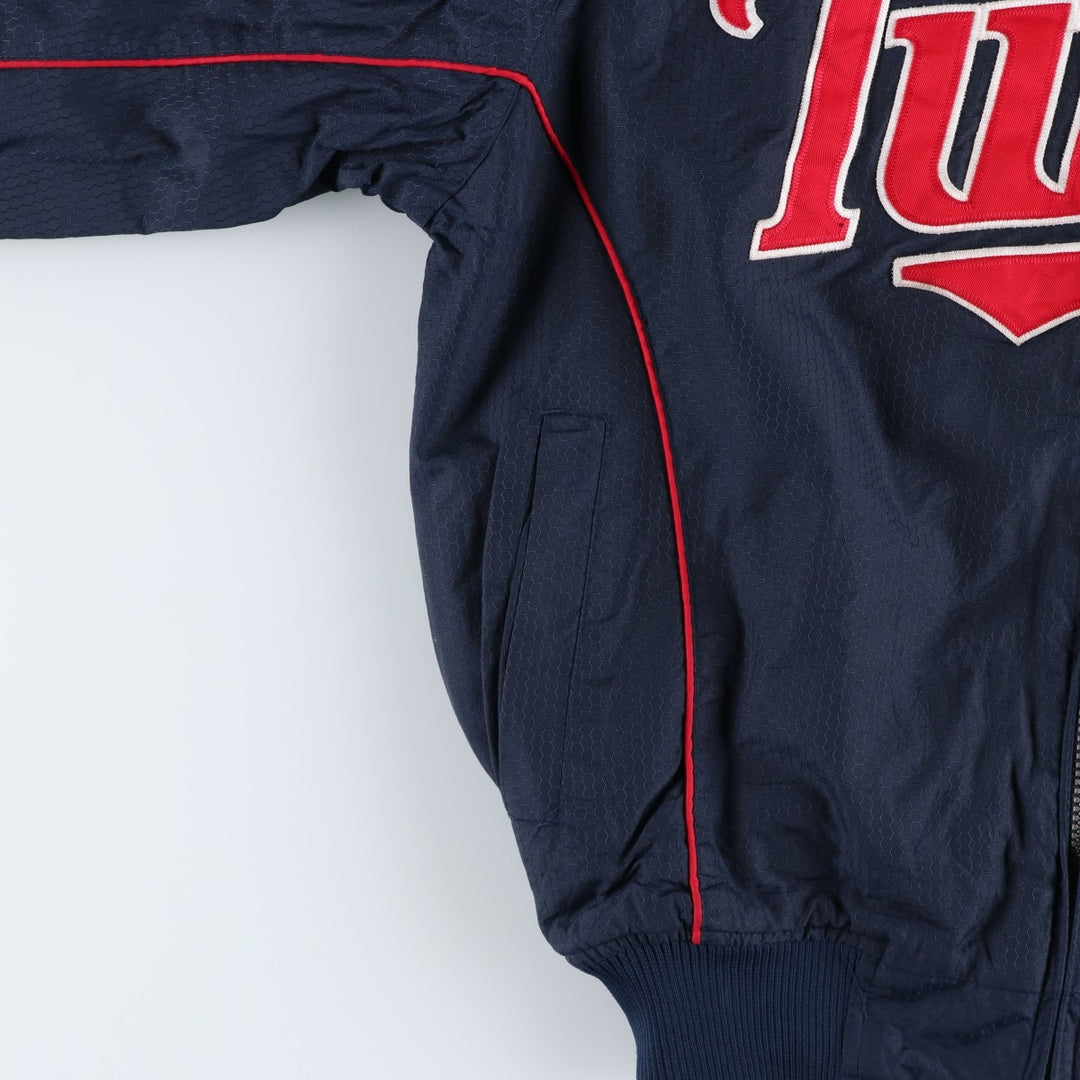 90s-00'S Majestic MLB Minnesota Twins Padded Puffer Jacket, Men's Size Medium Nylon navy blue type Vintage Second Hand