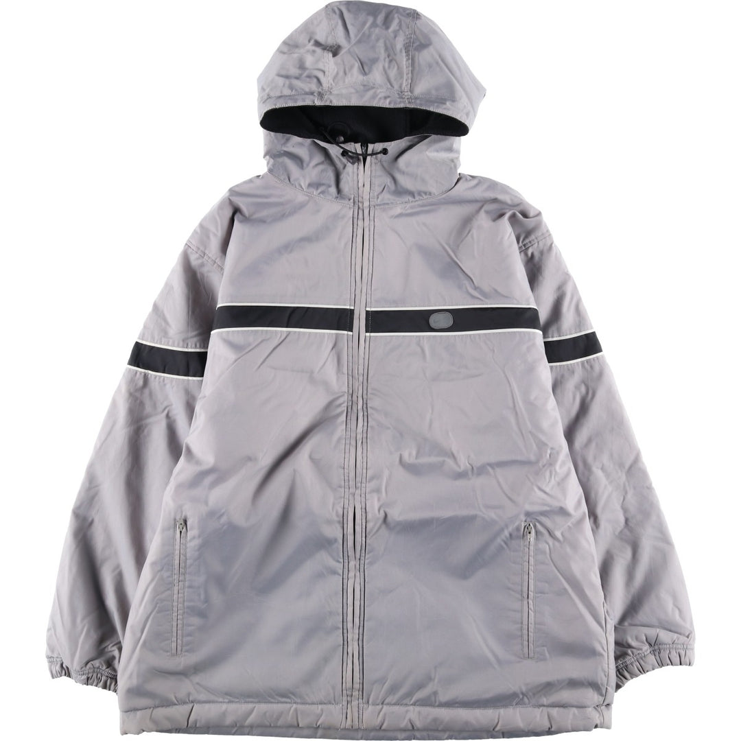 2000'S Nike Reversible Padded Puffer Jacket, Men's Size L Nylon gray type Vintage Second Hand