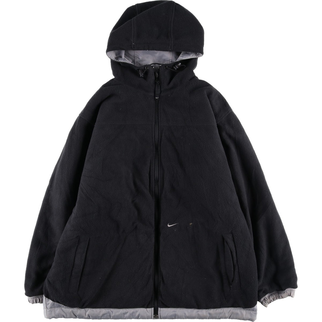 2000'S Nike Reversible Padded Puffer Jacket, Men's Size L Nylon gray type Vintage Second Hand