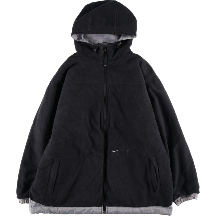 2000'S Nike Reversible Padded Puffer Jacket, Men's Size L Nylon gray type Vintage Second Hand