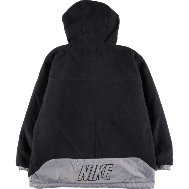 2000'S Nike Reversible Padded Puffer Jacket, Men's Size L Nylon gray type Vintage Second Hand