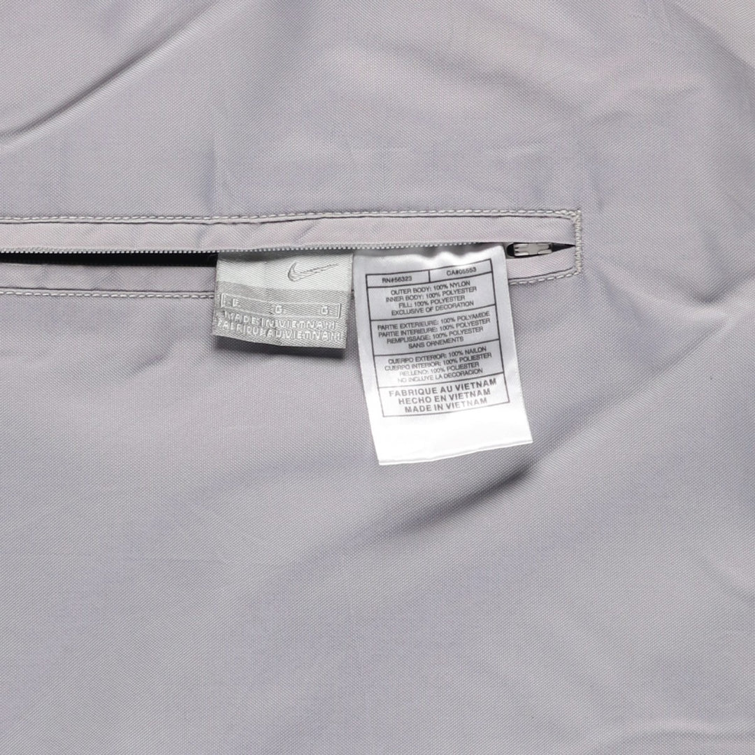 2000'S Nike Reversible Padded Puffer Jacket, Men's Size L Nylon gray type Vintage Second Hand