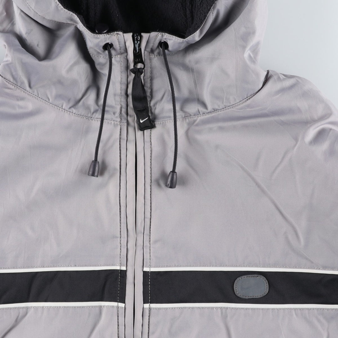 2000'S Nike Reversible Padded Puffer Jacket, Men's Size L Nylon gray type Vintage Second Hand