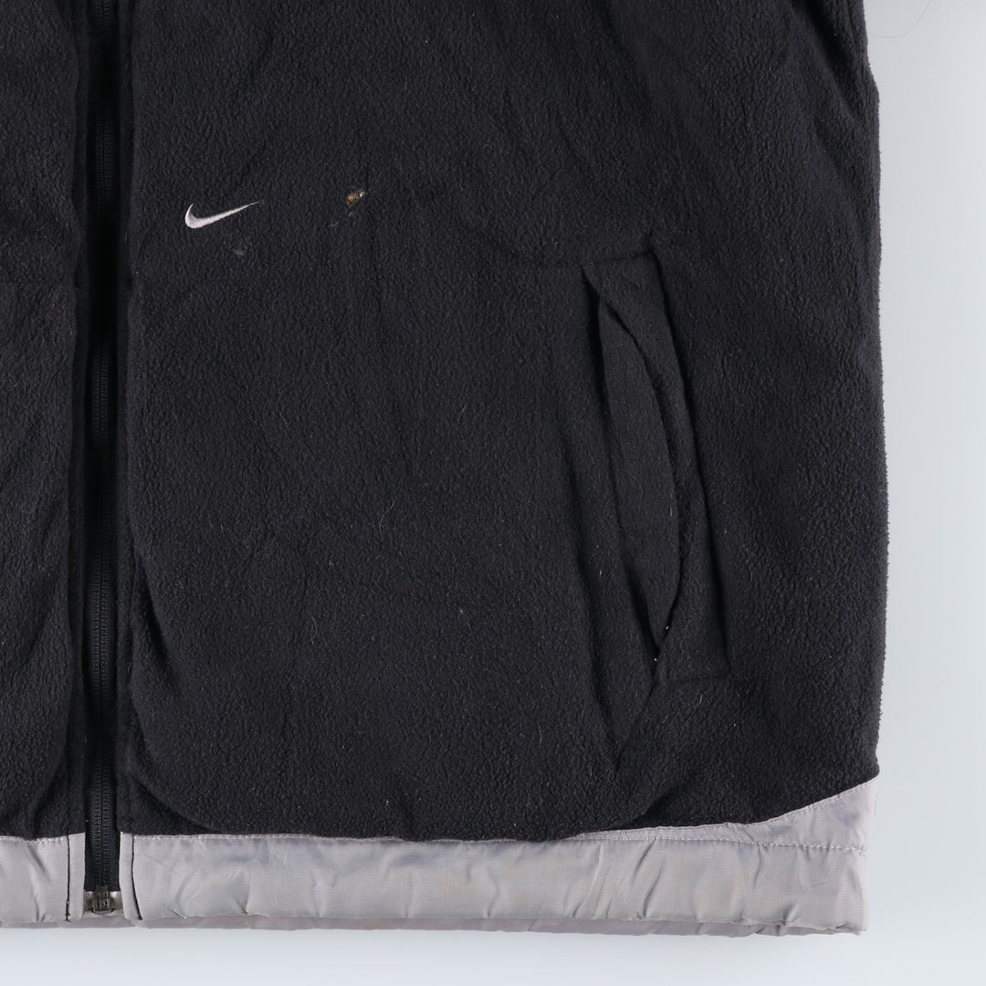2000'S Nike Reversible Padded Puffer Jacket, Men's Size L Nylon gray type Vintage Second Hand