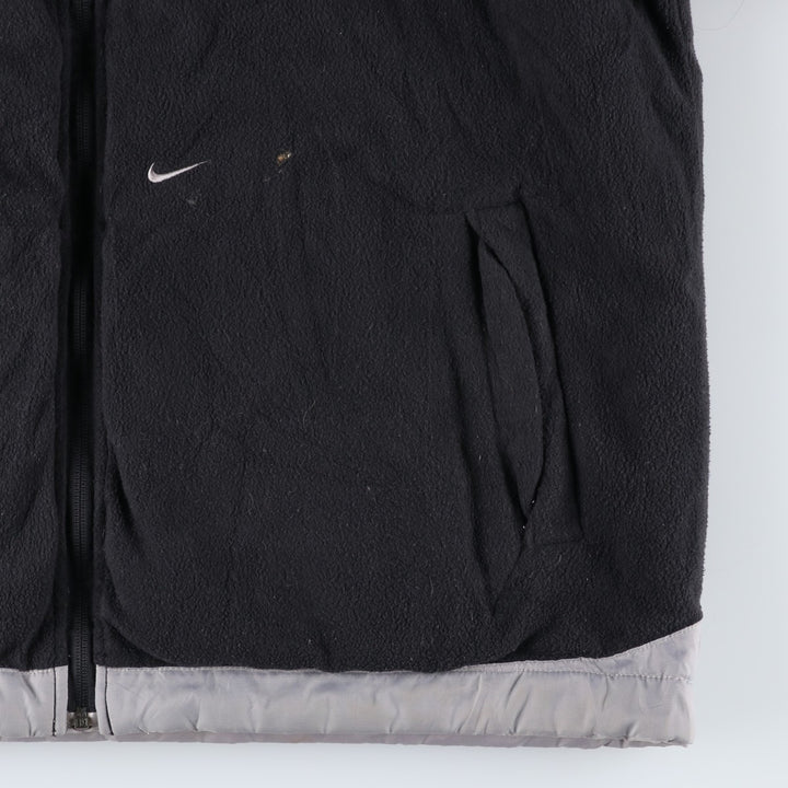 2000'S Nike Reversible Padded Puffer Jacket, Men's Size L Nylon gray type Vintage Second Hand