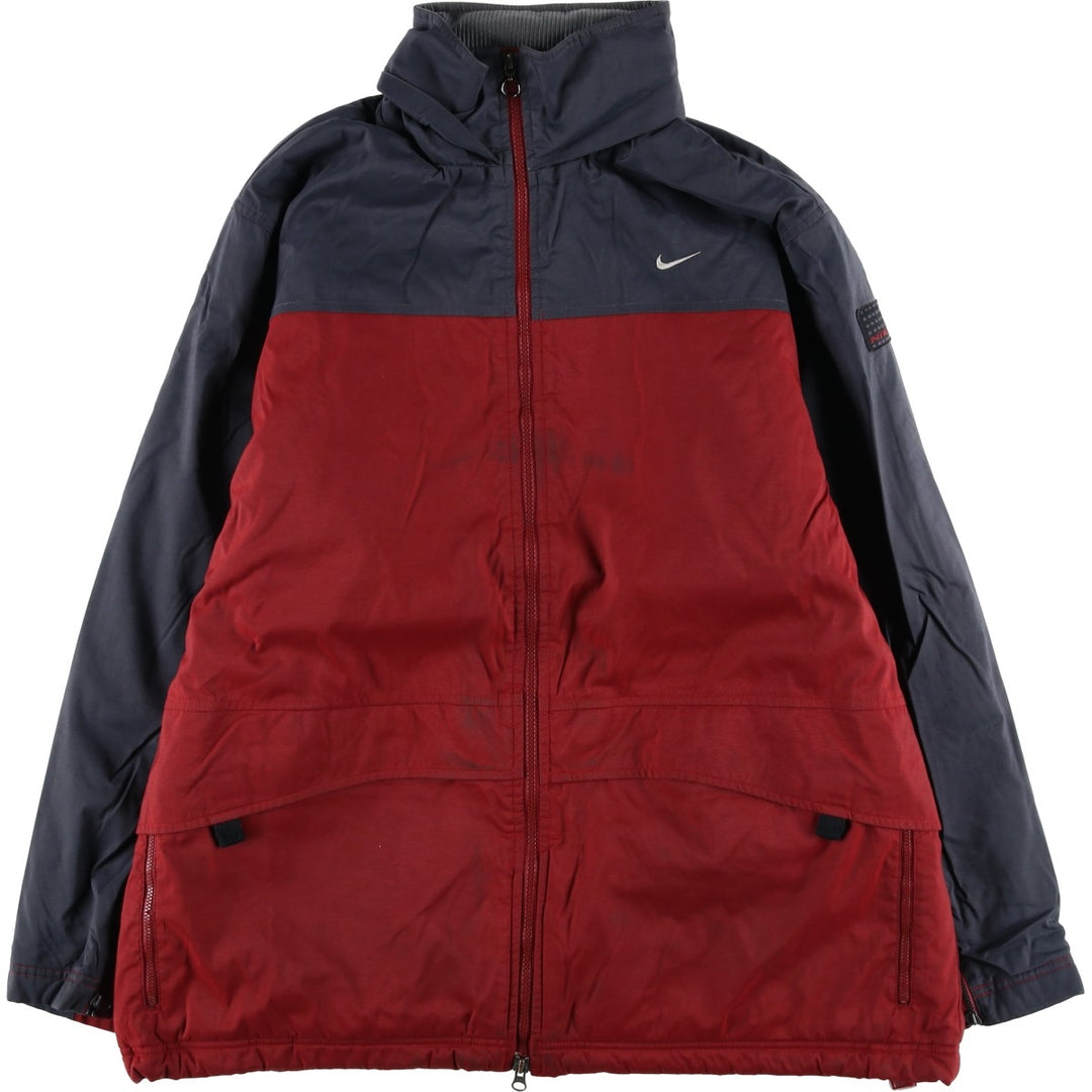 2000'S Nike Performance Padded Puffer Jacket, Men's Size L Nylon red type Vintage Second Hand