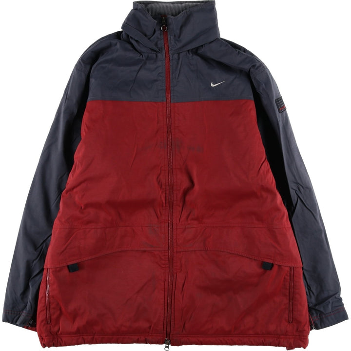 2000'S Nike Performance Padded Puffer Jacket, Men's Size L Nylon red type Vintage Second Hand