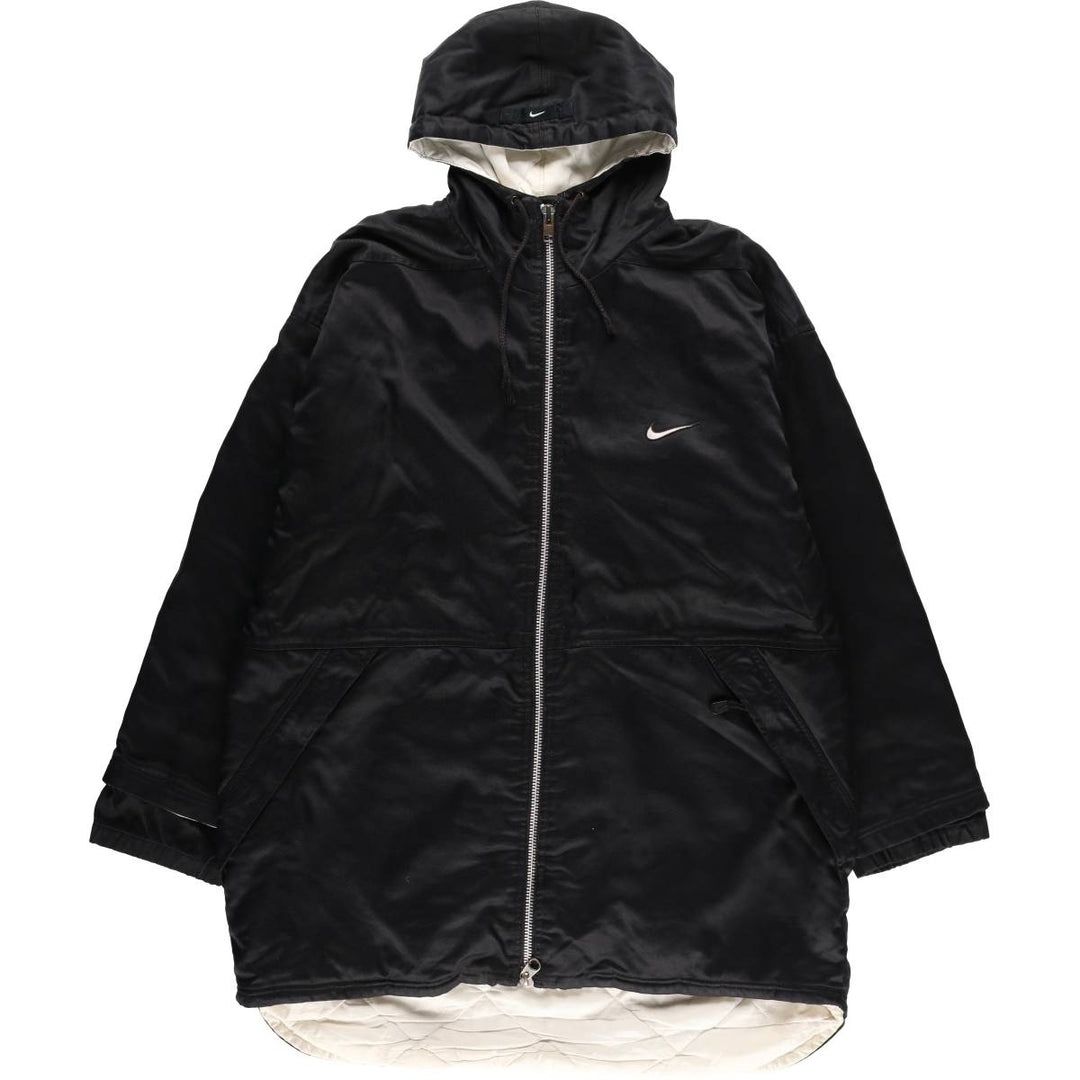 90'S Nike Padded Parka Puffer Jacket Men's XL Vintage polyester black type Vintage Second Hand