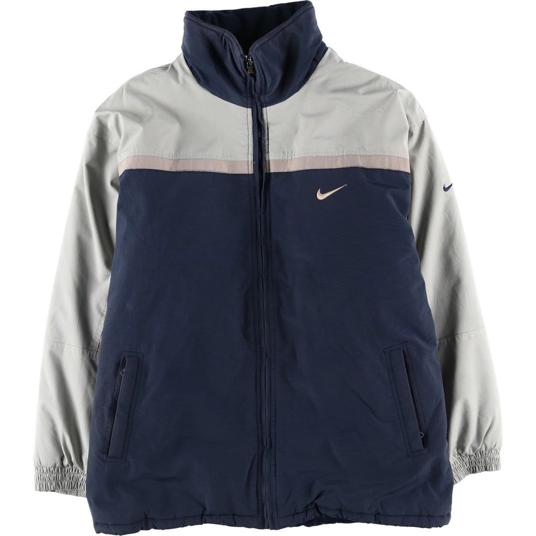 2000'S Nike padded puffer jacket, men's size M Nylon navy blue type Vintage Second Hand
