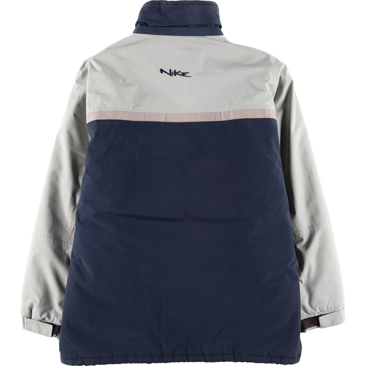 2000'S Nike padded puffer jacket, men's size M Nylon navy blue type Vintage Second Hand