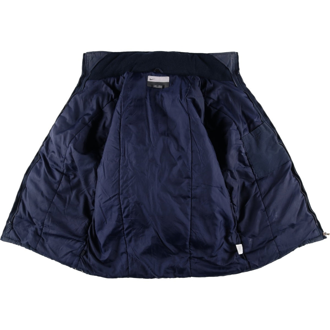 2000'S Nike padded puffer jacket, men's size M Nylon navy blue type Vintage Second Hand