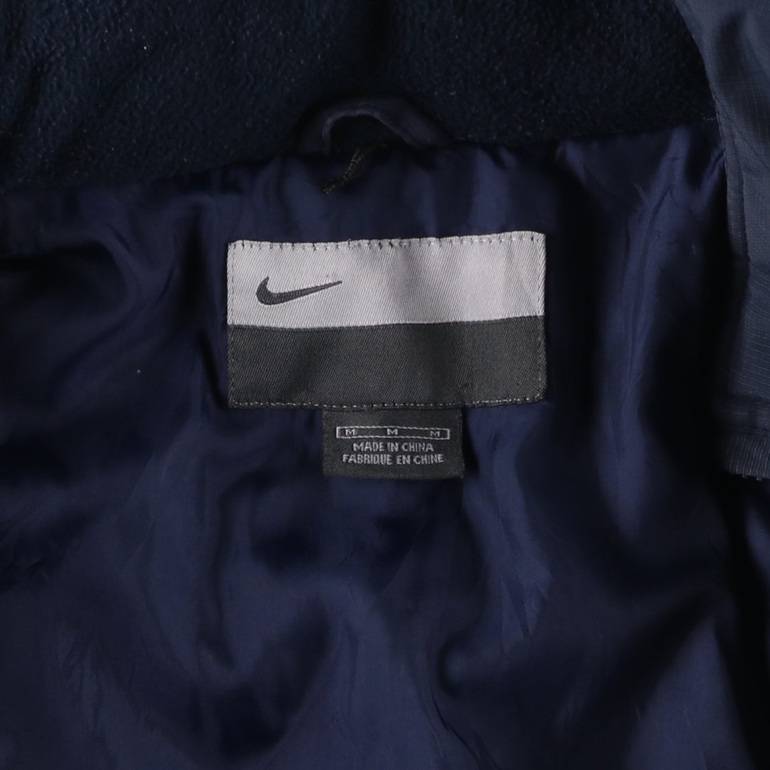 2000'S Nike padded puffer jacket, men's size M Nylon navy blue type Vintage Second Hand