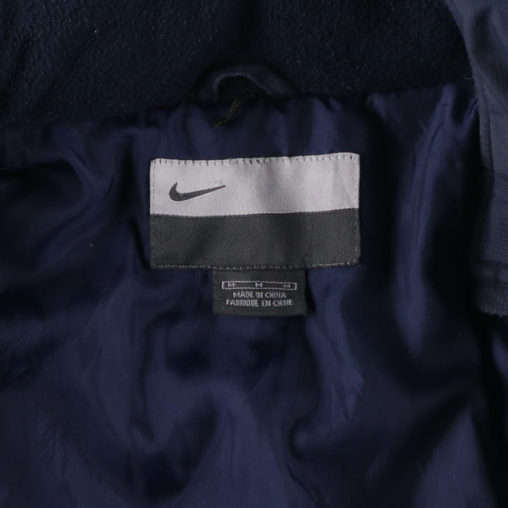 2000'S Nike padded puffer jacket, men's size M Nylon navy blue type Vintage Second Hand