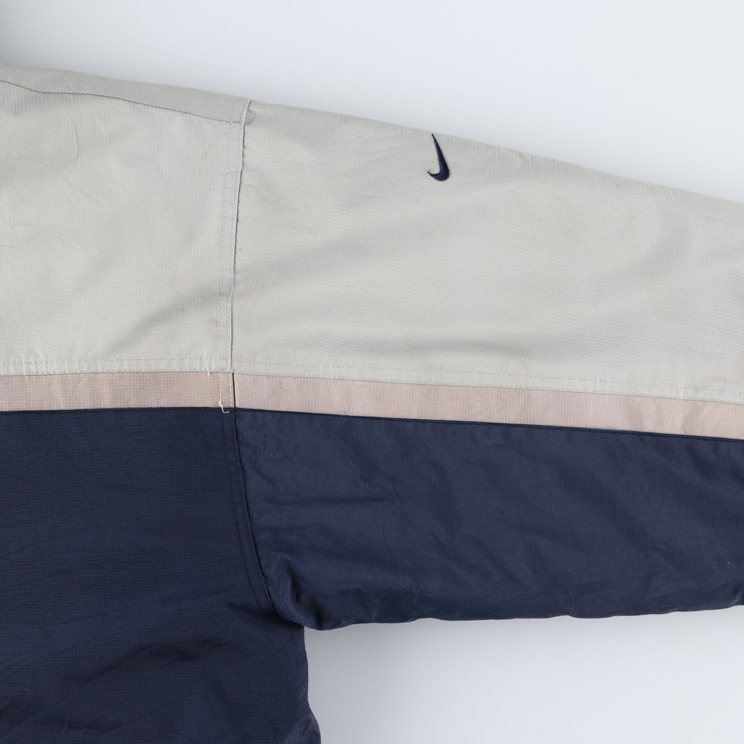 2000'S Nike padded puffer jacket, men's size M Nylon navy blue type Vintage Second Hand