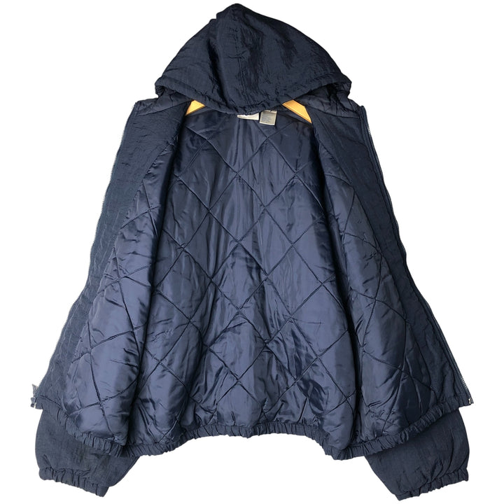 90'S Reebok Men's Size L Vintage Padded Puffer Jacket Nylon navy blue type Vintage Second Hand