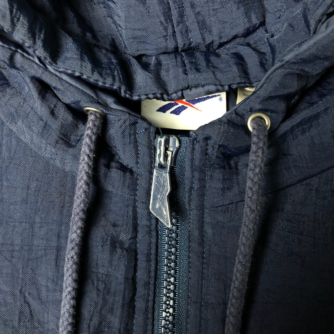 90'S Reebok Men's Size L Vintage Padded Puffer Jacket Nylon navy blue type Vintage Second Hand