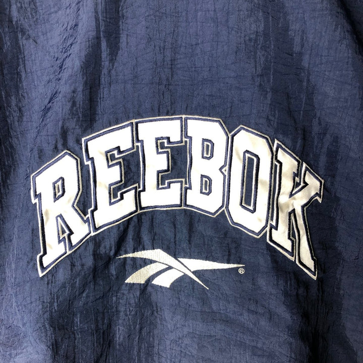 90'S Reebok Men's Size L Vintage Padded Puffer Jacket Nylon navy blue type Vintage Second Hand