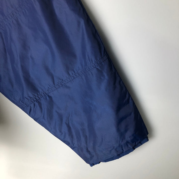 Vintage 90'S adidas padded hoodie/puffer jacket, size M, men's Nylon blue type Vintage Second Hand