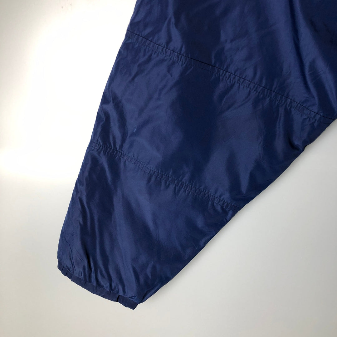 Vintage 90'S adidas padded hoodie/puffer jacket, size M, men's Nylon blue type Vintage Second Hand