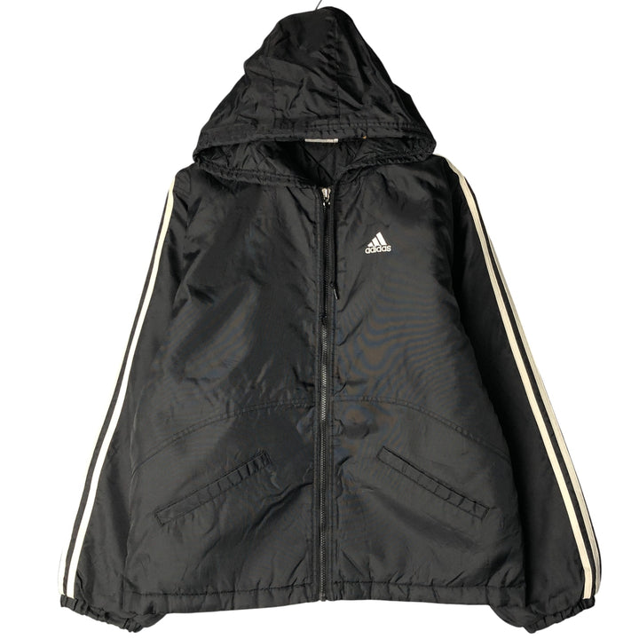 90'S Adidas Padded Parka Puffer Jacket Men's Size L Vintage Nylon black type Vintage Second Hand