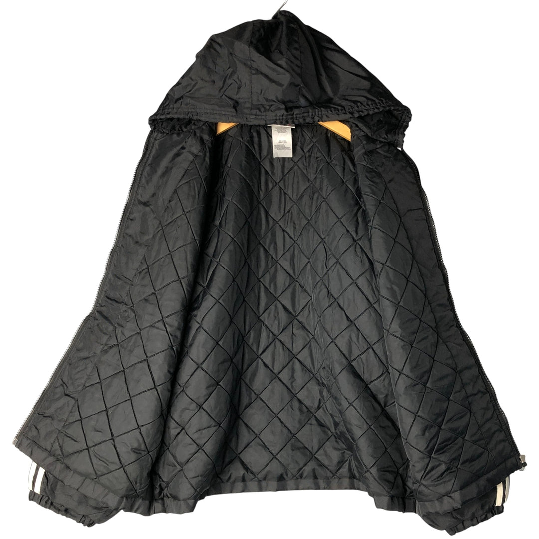 90'S Adidas Padded Parka Puffer Jacket Men's Size L Vintage Nylon black type Vintage Second Hand