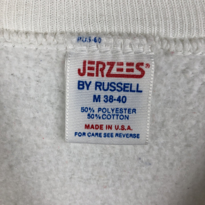 Vintage 70s-80'S Russell JERZEES college sweatshirt, made in the USA, size M, men's cotton white type Vintage Second Hand