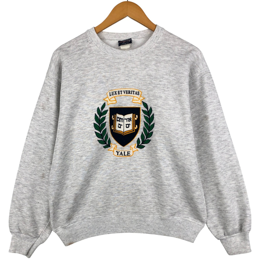 Vintage 90'S JanSport YALE University college sweatshirt, made in the USA, size M, men's cotton gray type Vintage Second Hand