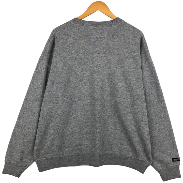 90'S Jansport College Sweatshirt, Made in USA, Men's XL, Vintage cotton gray type Vintage Second Hand