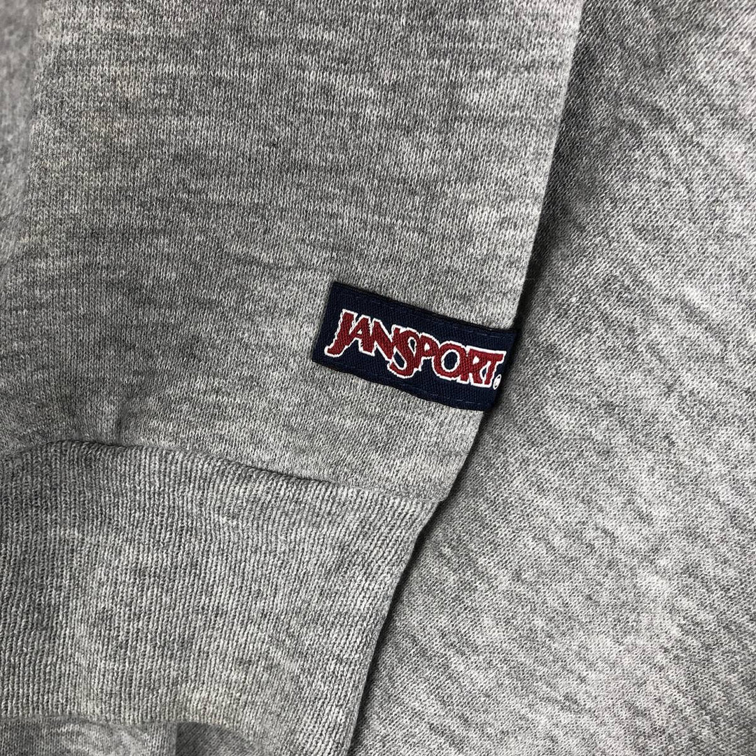 90'S Jansport College Sweatshirt, Made in USA, Men's XL, Vintage cotton gray type Vintage Second Hand