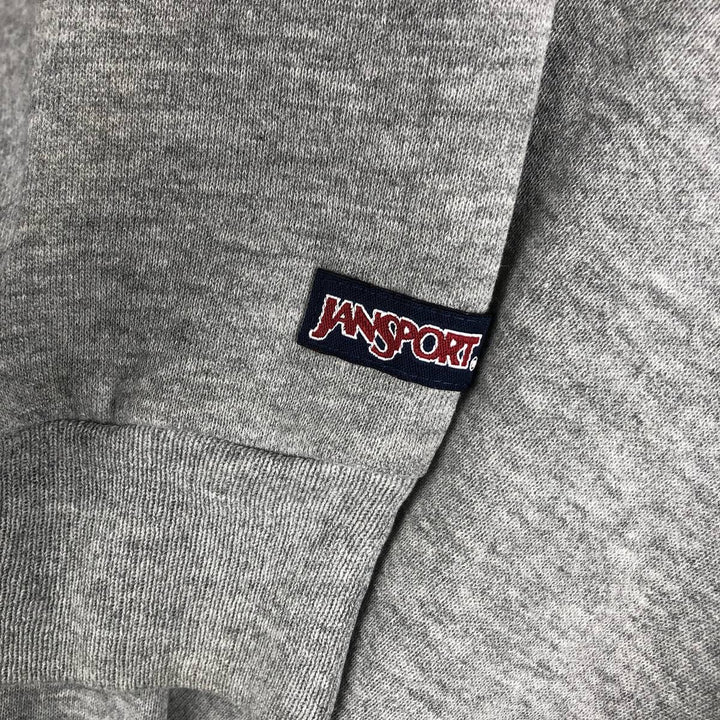 90'S Jansport College Sweatshirt, Made in USA, Men's XL, Vintage cotton gray type Vintage Second Hand