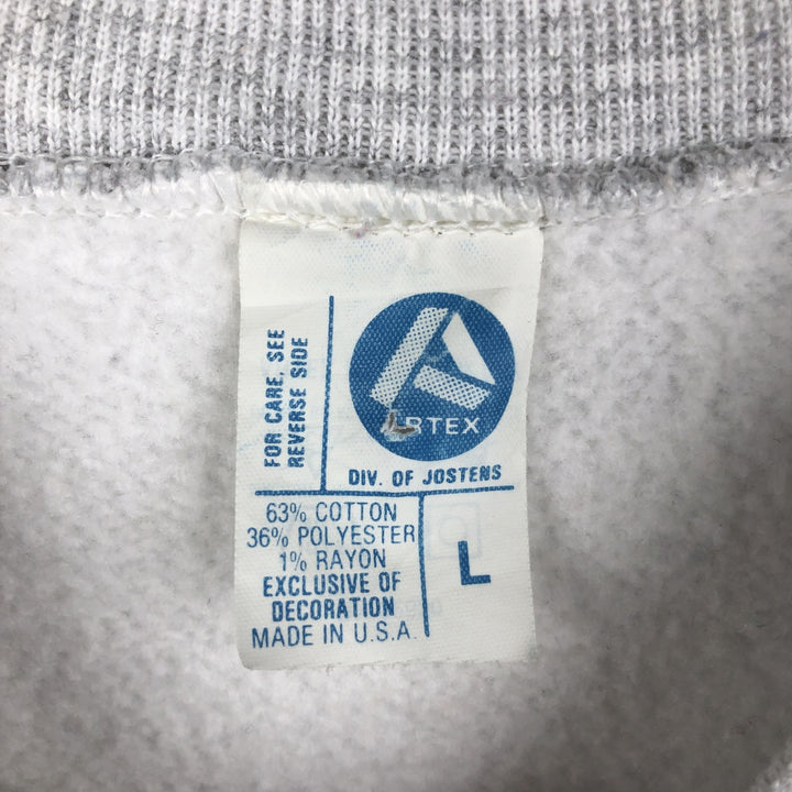 Vintage 1980'S ARTEX triple print college sweatshirt, made in the USA, men's size L cotton gray type Vintage Second Hand