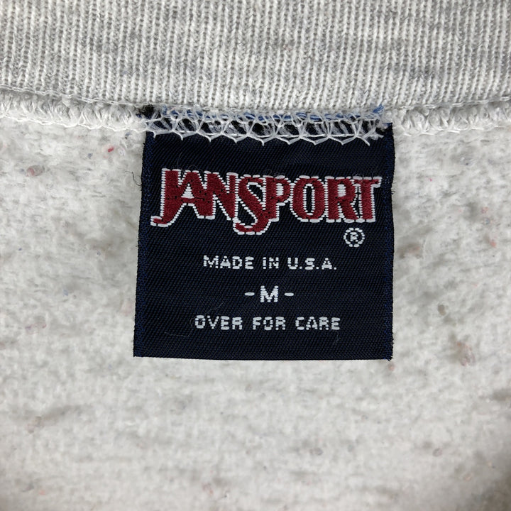 Vintage 90'S Jansport college character sweatshirt, made in the USA, size M, men's cotton gray type Vintage Second Hand
