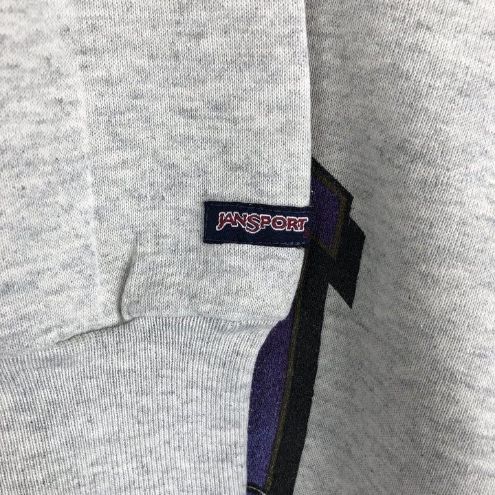 Vintage 90'S Jansport college character sweatshirt, made in the USA, size M, men's cotton gray type Vintage Second Hand