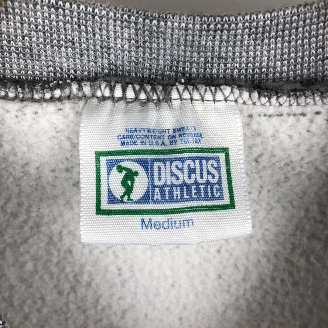 90'S Discus Athletics University of Michigan College Sweatshirt, Made in USA, Men's Size Medium, Vintage cotton gray type Vintage Second Hand