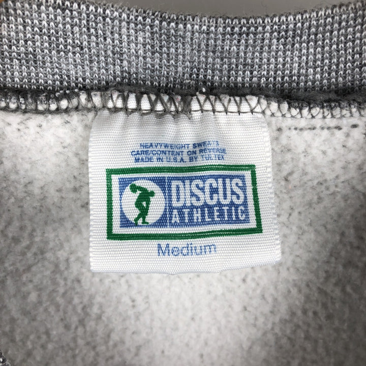 90'S Discus Athletics University of Michigan College Sweatshirt, Made in USA, Men's Size Medium, Vintage cotton gray type Vintage Second Hand