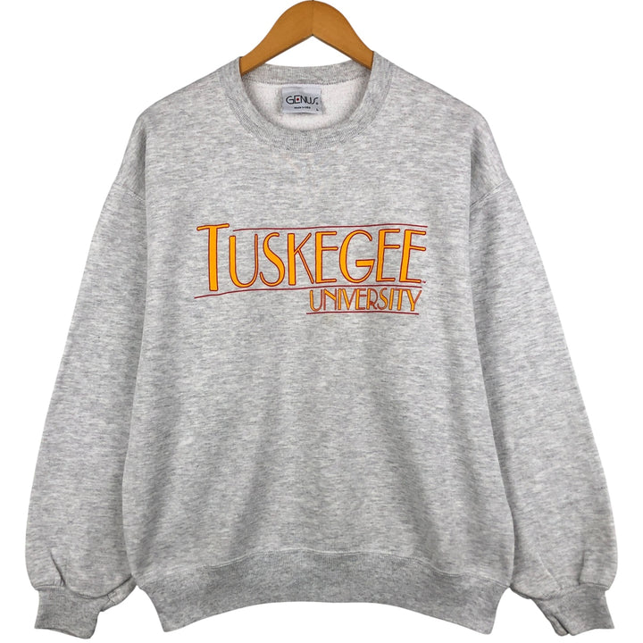 90'S GENUS college sweatshirt, made in the USA, men's size L, vintage cotton gray type Vintage Second Hand