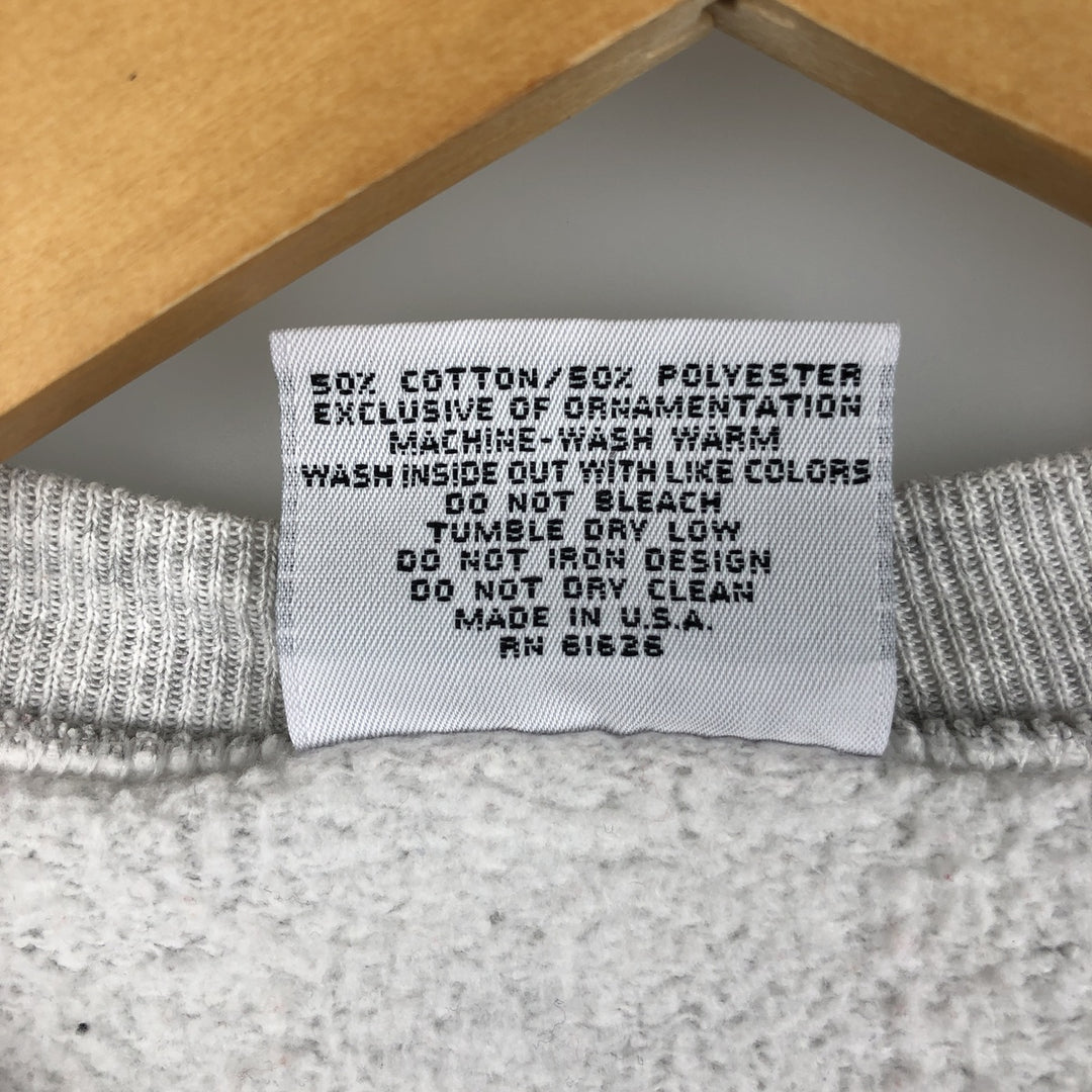 90'S GENUS college sweatshirt, made in the USA, men's size L, vintage cotton gray type Vintage Second Hand