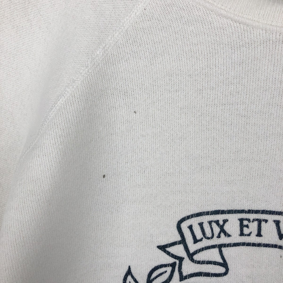 Vintage 1980'S Hanes blue tag YALE University college sweatshirt, made in the USA, size L, men's cotton white type Vintage Second Hand