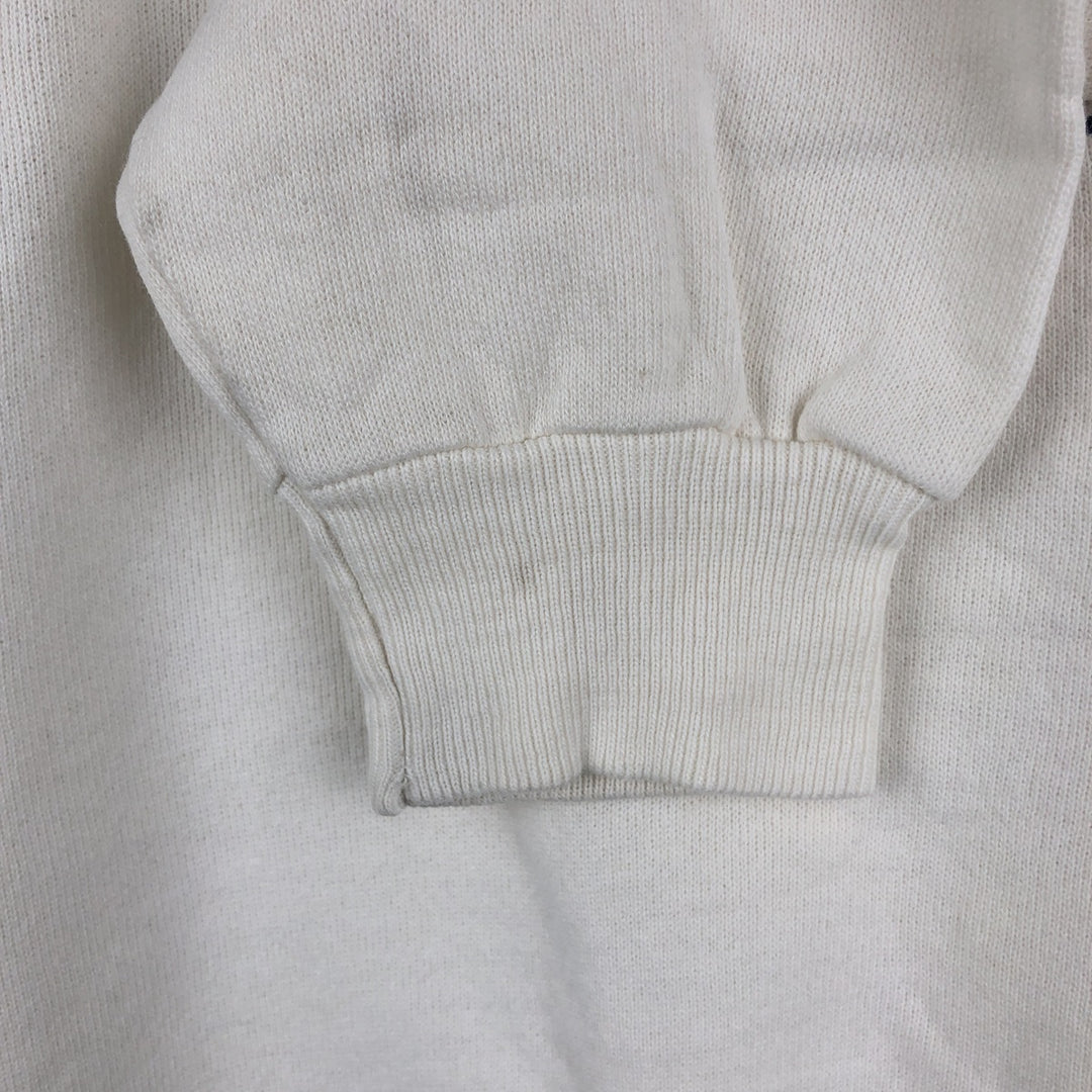 Vintage 1980'S Hanes blue tag YALE University college sweatshirt, made in the USA, size L, men's cotton white type Vintage Second Hand