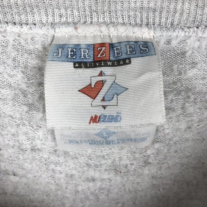 Vintage 90'S Jerzees college sweatshirt, made in the USA, size L, men's cotton gray type Vintage Second Hand